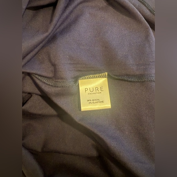 Pure Collection Navy Modal Minimalist Classic Jersey Long Sleeves Top Size 8/10 - Picture 4 of 4
